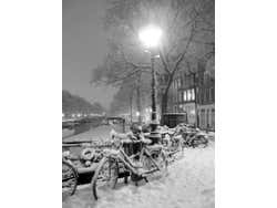 Amsterdam con la neve
