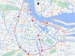 Percorso dell'autobus turistico di Amsterdam